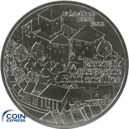 500 Schilling Gedenkmünze Österreich 2001 - Schattenburg