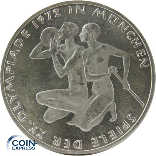 10 DM Gedenkmünze Deutschland 1972 G Olympia München Sportlergruppe