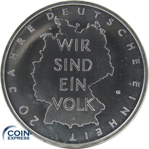 10 Euro Gedenkmünze Deutschland 2010 - 20 Jahre Deutsche Einheit