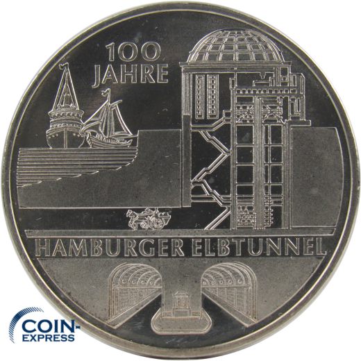 10 Euro Gedenkmünze Deutschland 2011 - Hamburger Elbtunnel