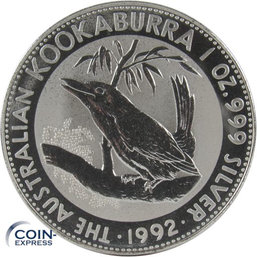 1 Dollar Gedenkmünze Australien 1992 Kookaburra; 1 OZ Silber