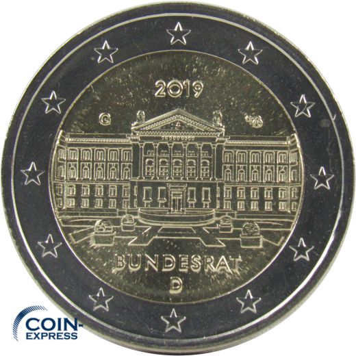 2 Euro Gedenkmünze Deutschland 2019 Bundesrat - G