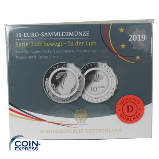 10 Euro Deutschland 2019 In der Luft - D - Spiegelglanz