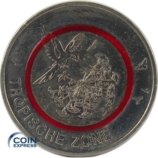 5 Euro Münze Deutschland 2017 Tropische Zone - F