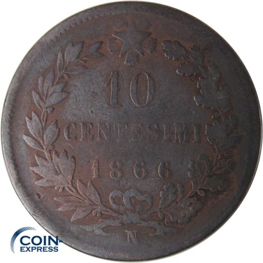 10 Centesimi Italien 1866 N