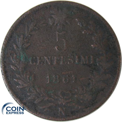 5 Centesimi Italien 1861 N