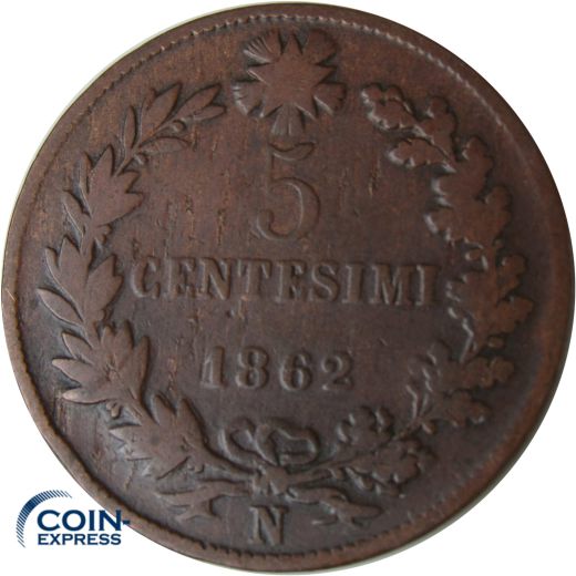 5 Centesimi Italien 1862 N