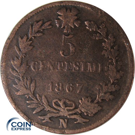 5 Centesimi Italien 1867 N