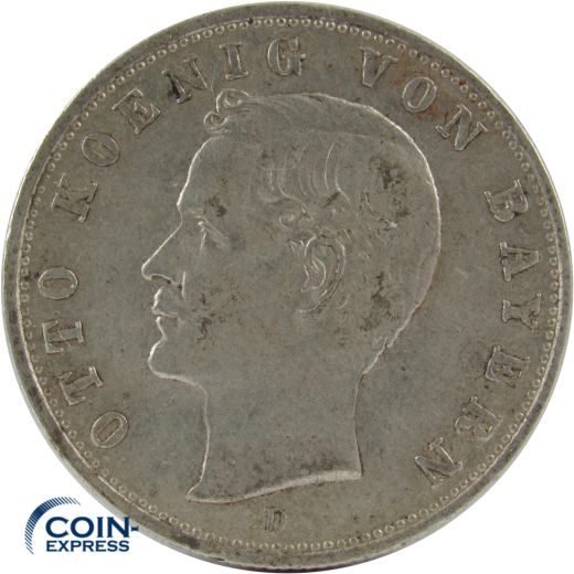 2 Mark Münze Bayern 1907 D Otto