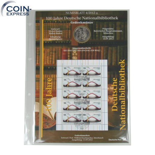 Numisblatt 4/2012 10 Euro Deutschland 2012 - Deutsche Nationalbibliothek