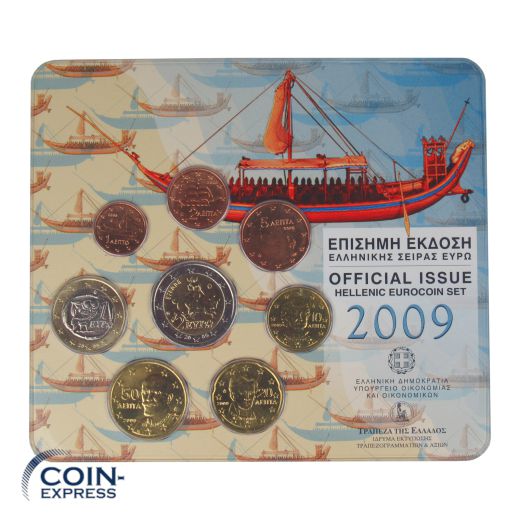 Euro Kursmünzensatz Griechenland 2009 BU