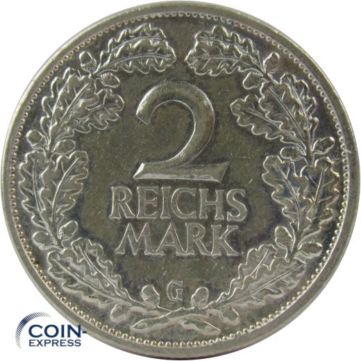 2 Reichsmark 1931 G Weimarer Republik