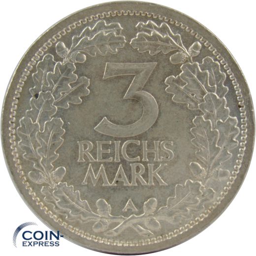 3 Mark Deutsches Reich 1931 A Weimarer Republik - J.349