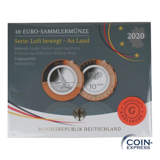 10 Euro Deutschland 2020 An Land - G - Spiegelglanz