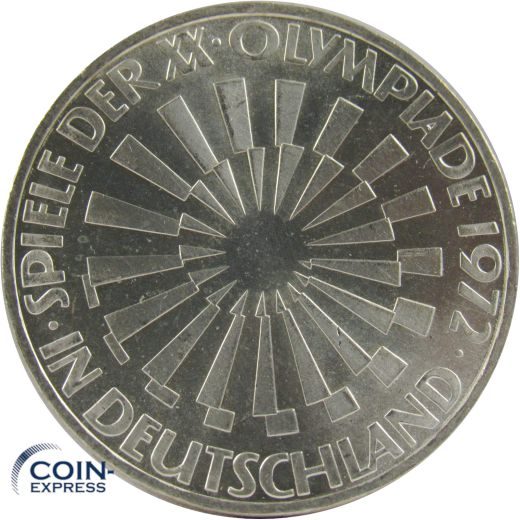 10 DM Gedenkmünze Deutschland 1972 F Olympia München Spirale - DEUTSCHLAND