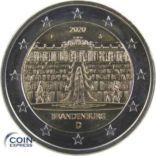 2 Euro Gedenkmünze Deutschland 2020 Brandenburg - F