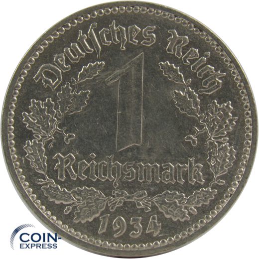 1 Reichsmark 1934 J