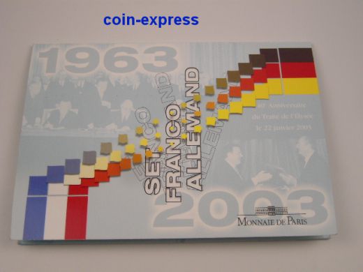 Euro Kursmünzensatz Frankreich - Deutschland 2003 BU