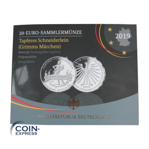 20 Euro Deutschland 2019 Tapferes Schneiderlein - Spiegelglanz