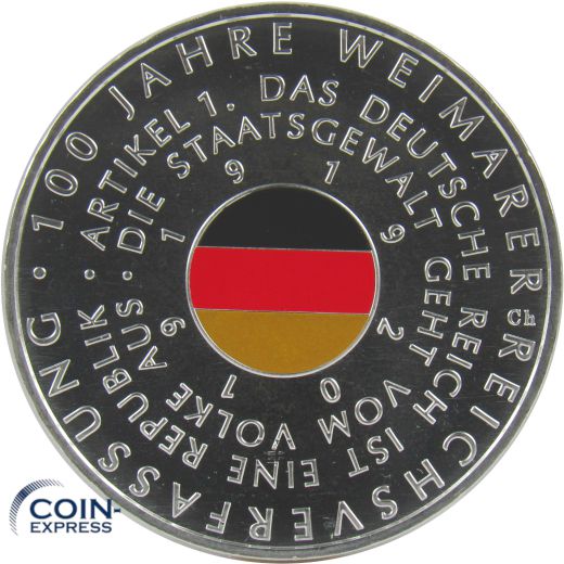 20 Euro Gedenkmünze Deutschland 2019 - Weimarer Reichsverfassung