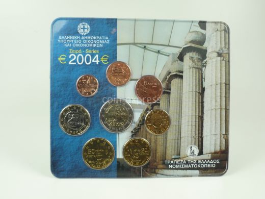 Euro Kursmünzensatz Griechenland 2004 BU