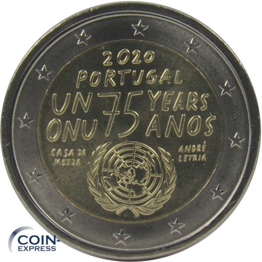 2 Euro Gedenkmünze Portugal 2020 - 75 Jahre Vereinte Nationen