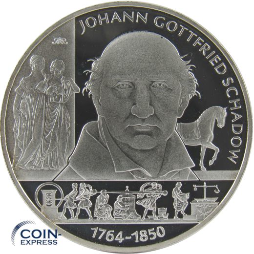 10 Euro Gedenkmünze Deutschland 2014 Spiegelglanz - Johann Gottfried Schadow