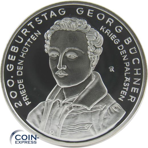 10 Euro Gedenkmünze Deutschland 2013 Spiegelglanz - Georg Büchner