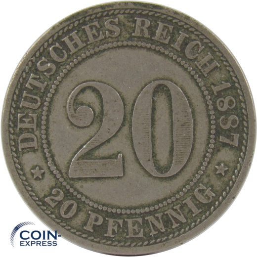 20 Pfennig 1887 A Deutsches Kaiserreich