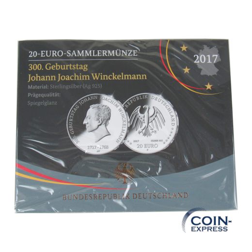 20 Euro Deutschland 2017 Johann Joachim Winckelmann - Spiegelglanz