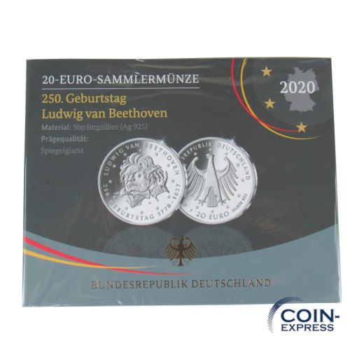 20 Euro Deutschland 2020 Ludwig van Beethoven - Spiegelglanz