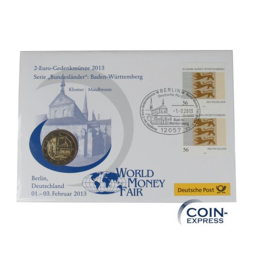 2 Euro Deutschland 2013 Baden-Württemberg im Numisbrief Wold Money Fair