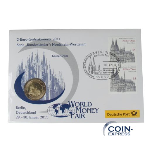 2 Euro Deutschland 2011 Nordrhein-Westfalen im Numisbrief Wold Money Fair