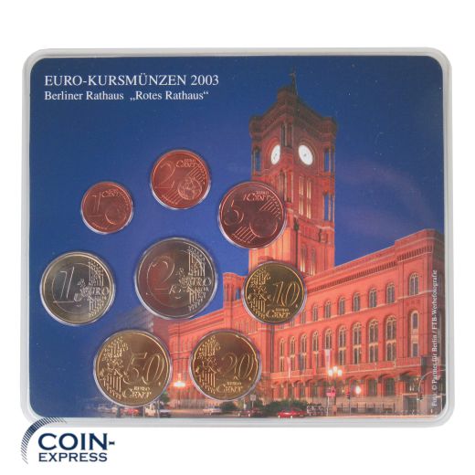 Euro Kursmünzensatz Deutschland 2003 A Rotes Rathaus Berlin