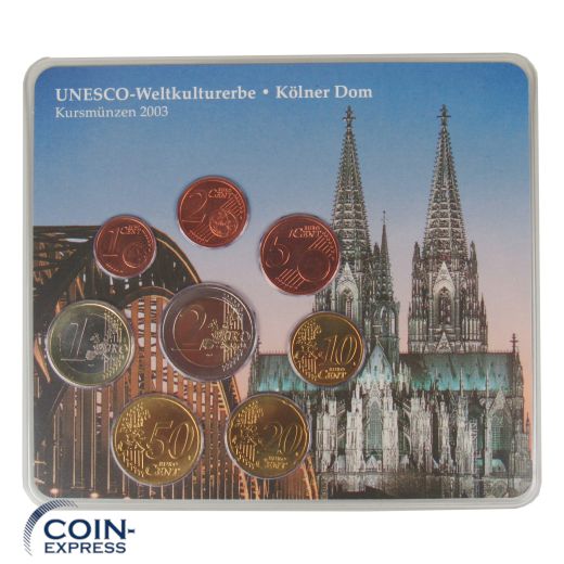 Euro Kursmünzensätze Deutschland 2003 - UNESCO-Weltkulturerbe Kölner Dom