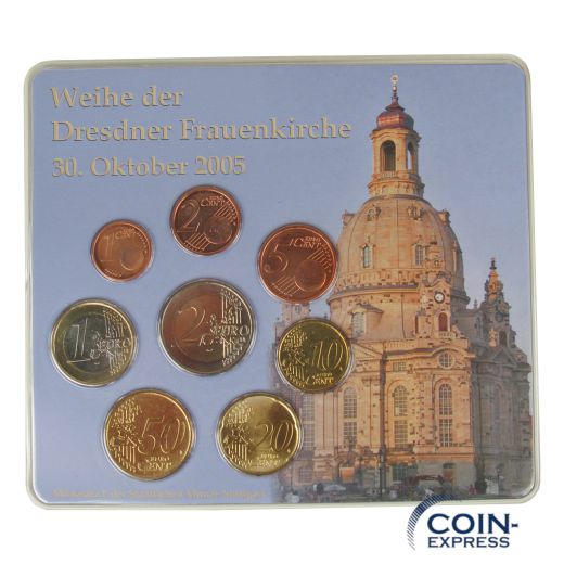 Euro Kursmünzensätze Deutschland 2005 - Dresdner Frauenkirche F