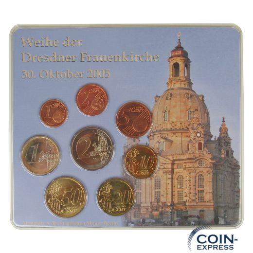 Euro Kursmünzensätze Deutschland 2005 - Dresdner Frauenkirche A