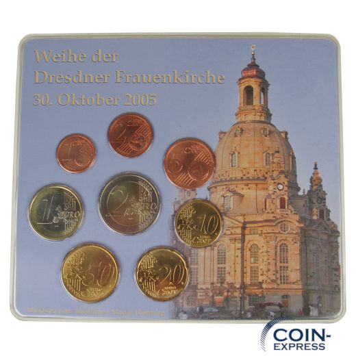 Euro Kursmünzensätze Deutschland 2005 - Dresdner Frauenkirche J