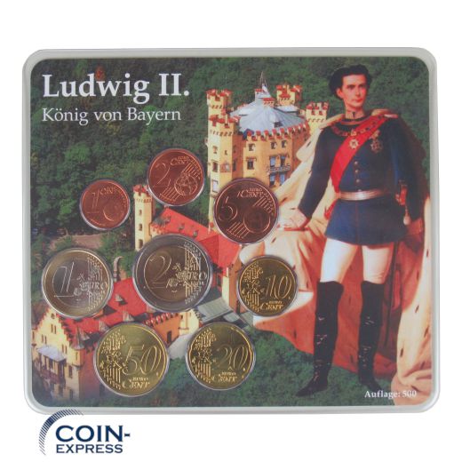 Euro Kursmünzensatz Deutschland 2003 A Ludwig II.