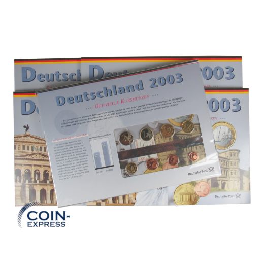 Euro Kursmünzensätze Deutschland 2003 ADFGJ Deutsche Post