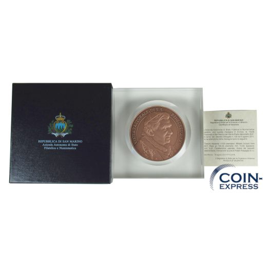 Bronzemedaille San Marino 2011 Papst Benedkit XVI