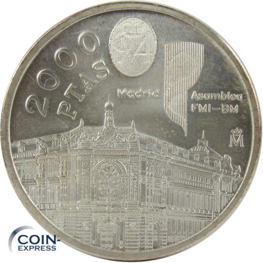 2000 Pesetas Spanien 1994 - Jahrestagung des IWF in Madrid