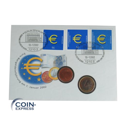 1 Euro und 5 Cent Deutschland 2002 F im Numisbrief