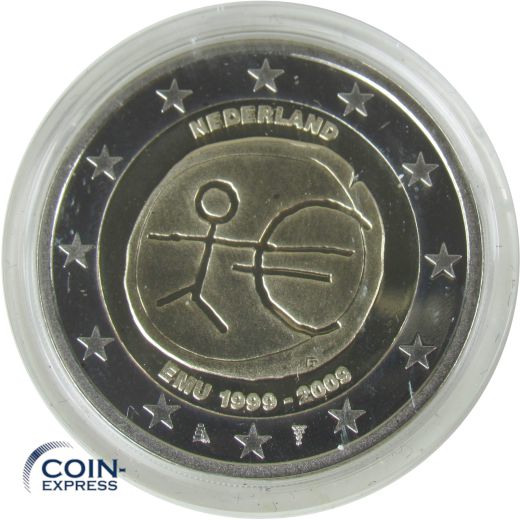 2 Euro Gedenkmünze Niederlande 2009 PP - Europäische Währungsunion