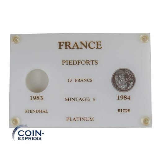 10 Francs Platin / Pietford Frankreich 1984 Francois Rude