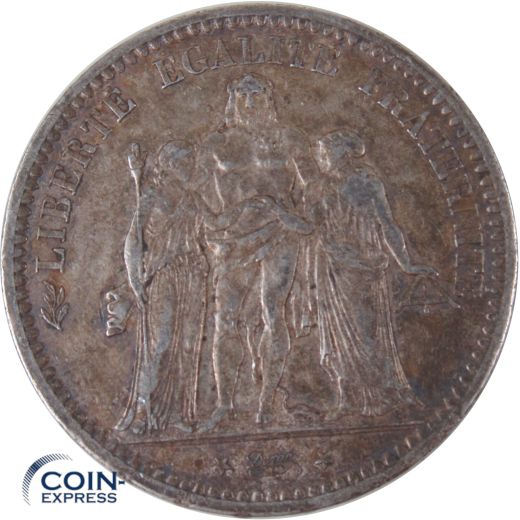 5 Francs Gedenkmünze Frankreich 1873 - Herkulesgruppe