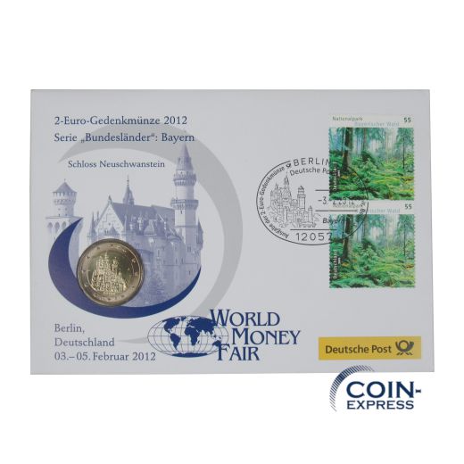 2 Euro Deutschland 2012 Bayern J im Numisbrief Wold Money Fair