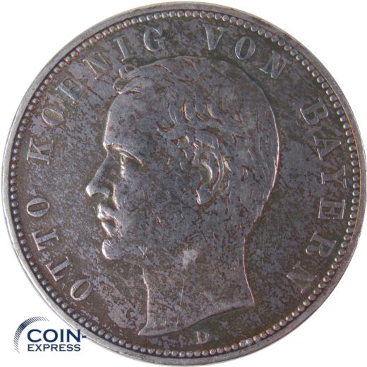 5 Mark Münze Bayern 1904 D Otto