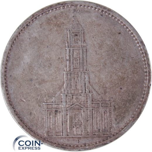 5 Reichsmark Deutsches Reich 1934 F Garnisonskirche