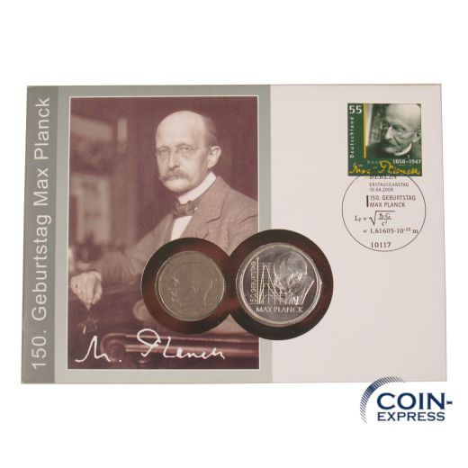 10 Euro und 2 DM Deutschland Max Planck im Numisbrief